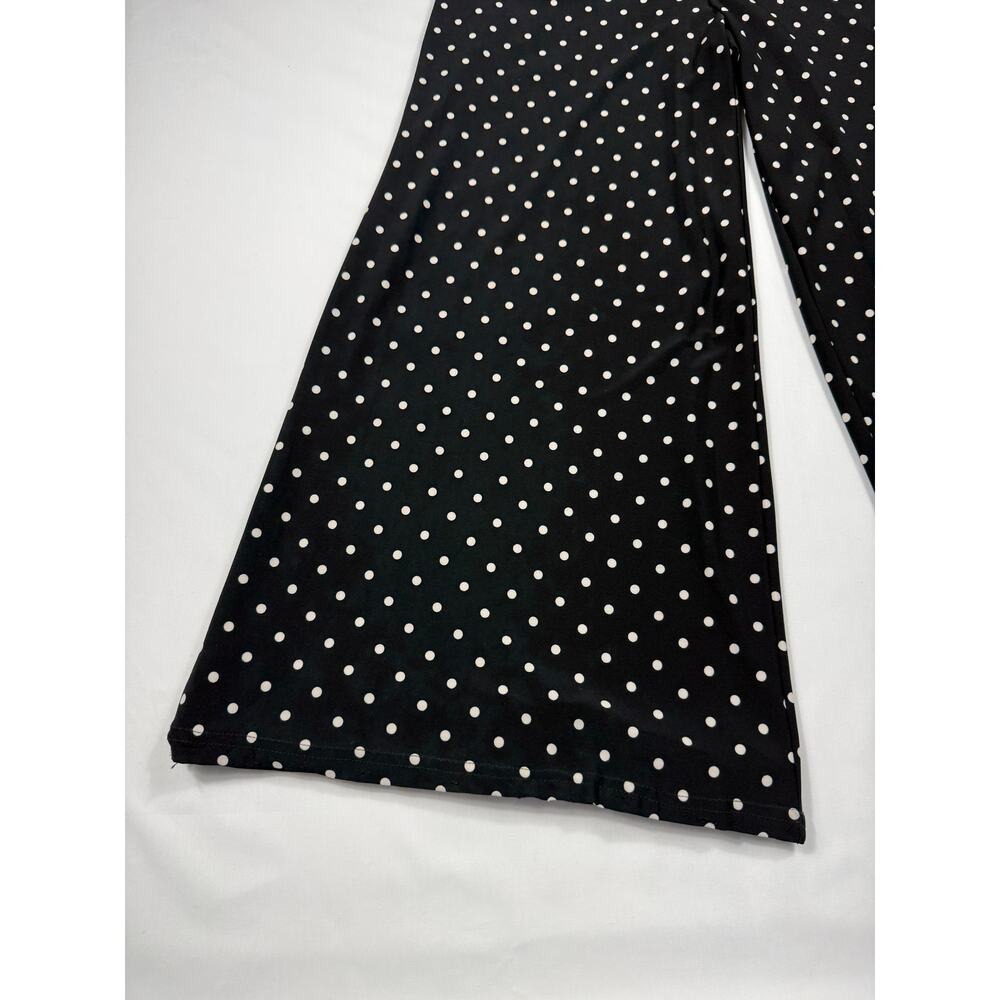Lauren Ralph Lauren Polka Dot Wide Leg Jumpsuit Black White Sz 2 short sleeve - Picture 13 of 16